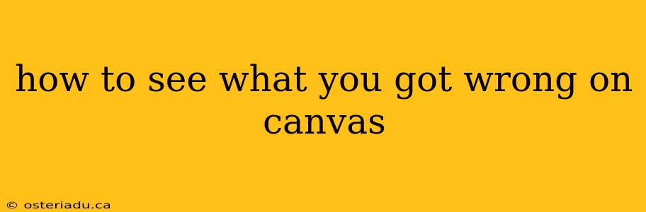 how to see what you got wrong on canvas