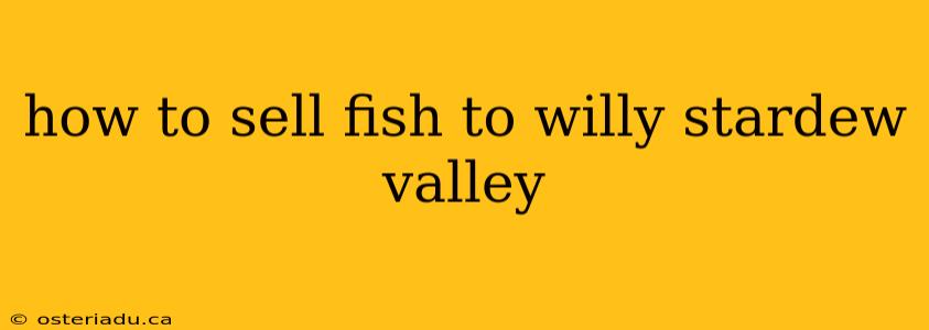 how to sell fish to willy stardew valley