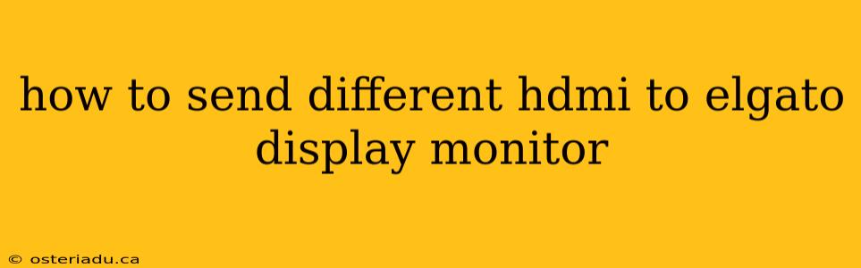 how to send different hdmi to elgato display monitor