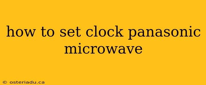 how to set clock panasonic microwave