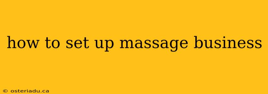 how to set up massage business