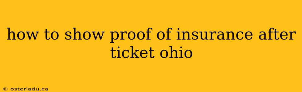 how to show proof of insurance after ticket ohio