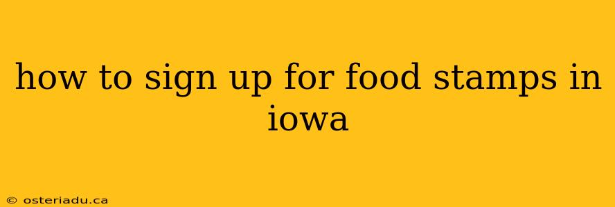 how to sign up for food stamps in iowa