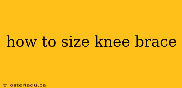 how to size knee brace