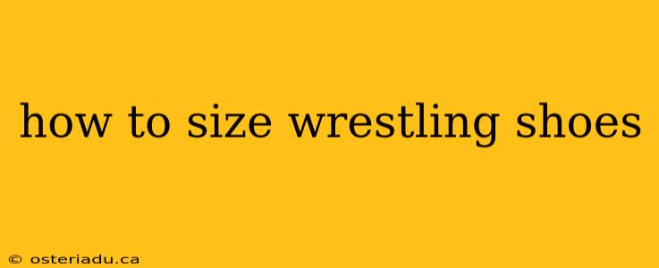 how to size wrestling shoes