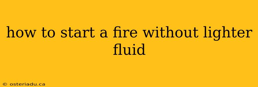 how to start a fire without lighter fluid