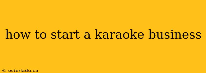 how to start a karaoke business