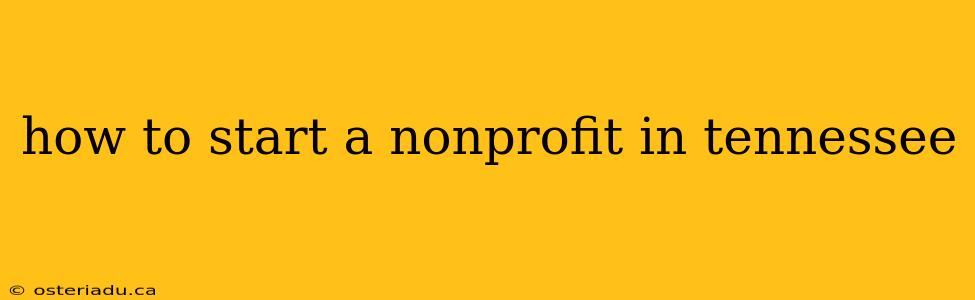 how to start a nonprofit in tennessee