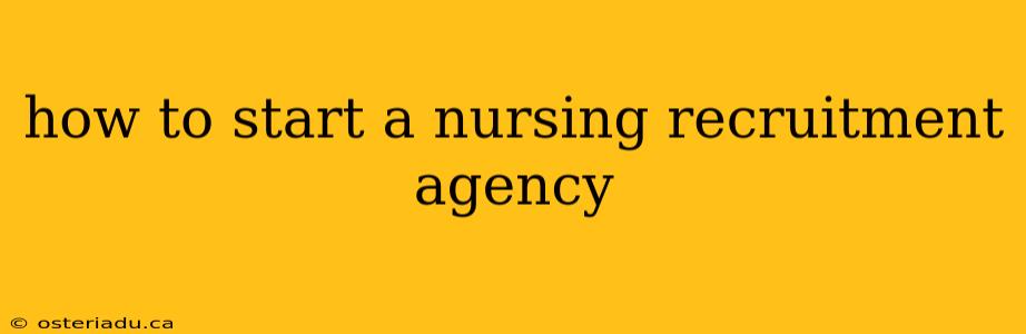 how to start a nursing recruitment agency