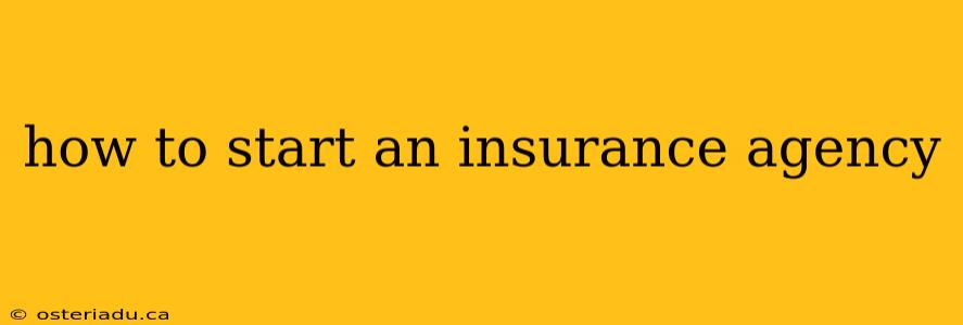 how to start an insurance agency