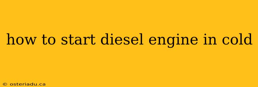 how to start diesel engine in cold