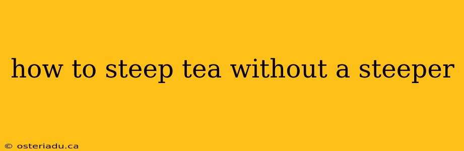 how to steep tea without a steeper