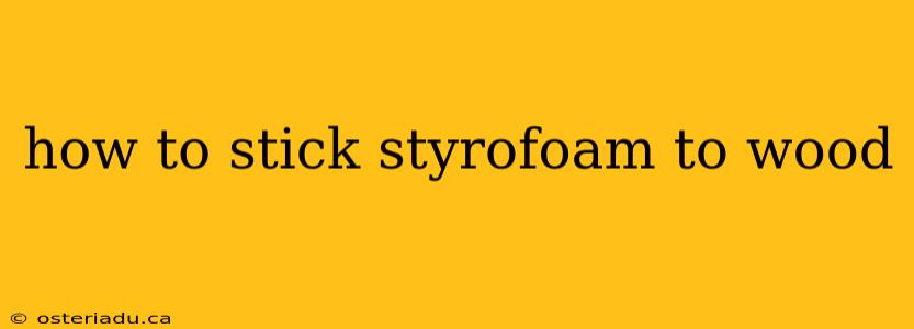 how to stick styrofoam to wood