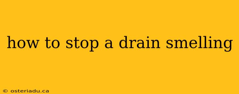 how to stop a drain smelling