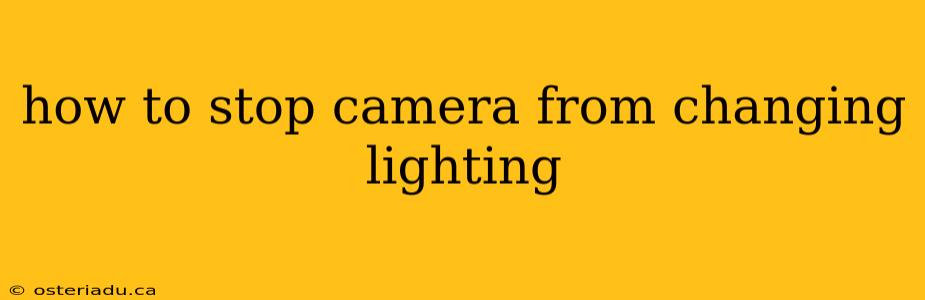 how to stop camera from changing lighting