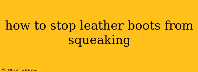 how to stop leather boots from squeaking