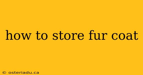 how to store fur coat