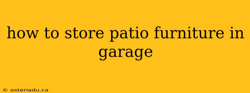 how to store patio furniture in garage