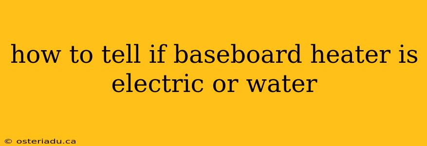 how to tell if baseboard heater is electric or water