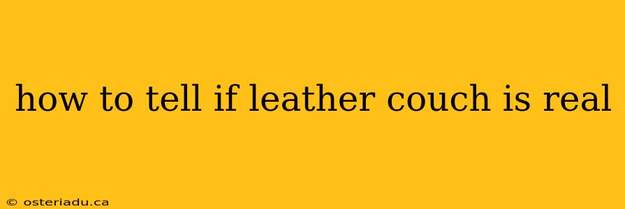 how to tell if leather couch is real