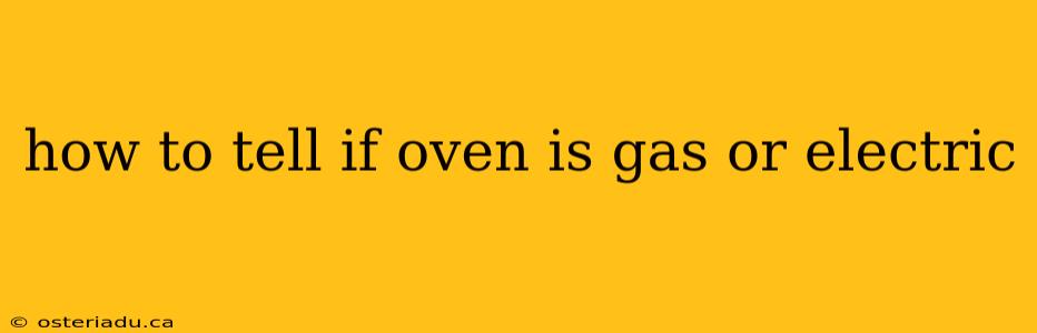 how to tell if oven is gas or electric