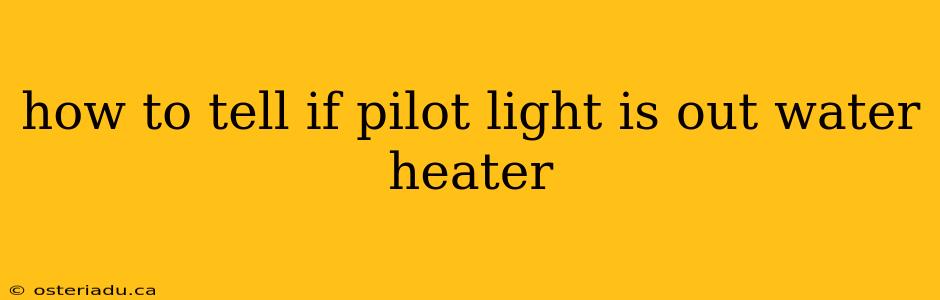 how to tell if pilot light is out water heater