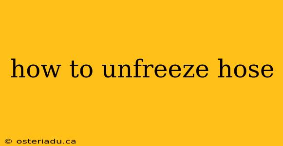 how to unfreeze hose