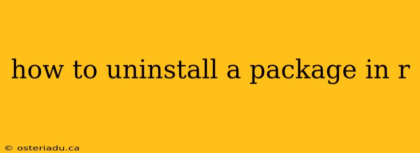 how to uninstall a package in r