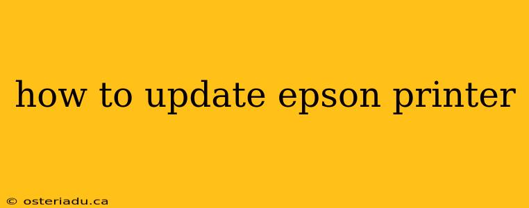 how to update epson printer