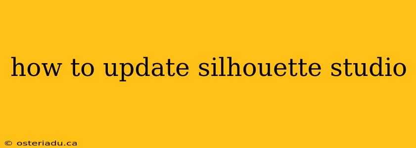 how to update silhouette studio