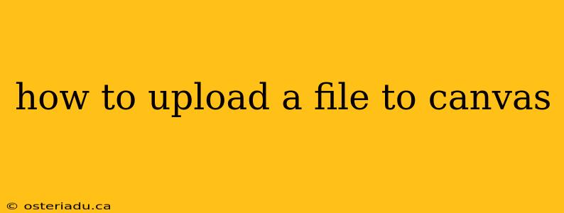 how to upload a file to canvas