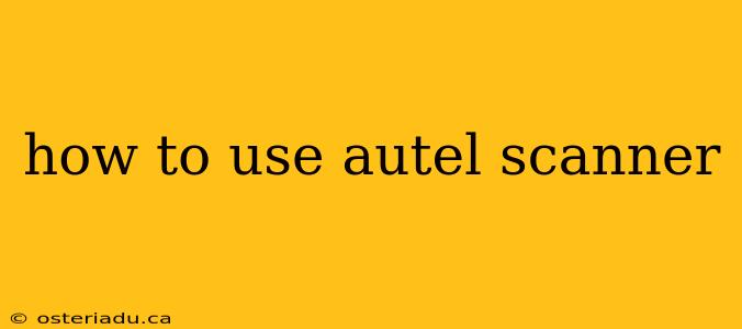 how to use autel scanner