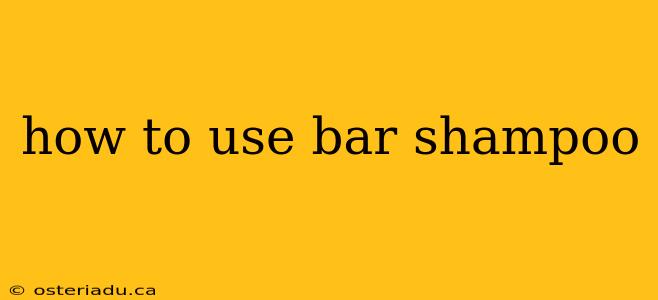 how to use bar shampoo