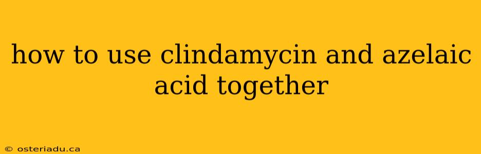 how to use clindamycin and azelaic acid together