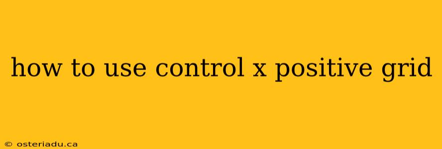 how to use control x positive grid