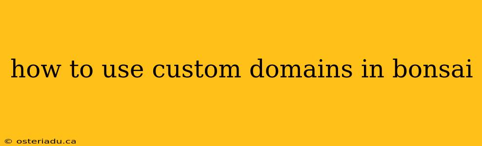 how to use custom domains in bonsai