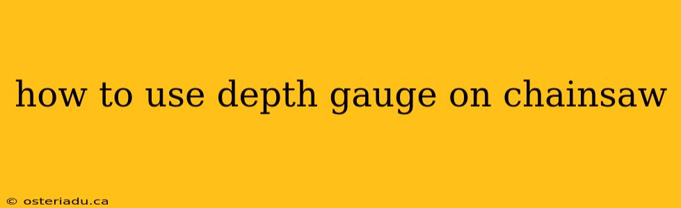 how to use depth gauge on chainsaw