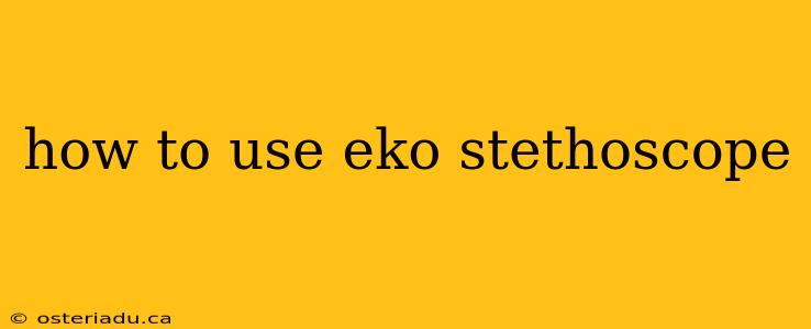 how to use eko stethoscope