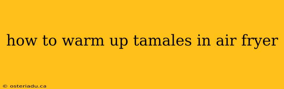 how to warm up tamales in air fryer