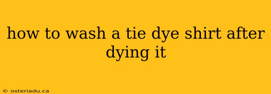 how to wash a tie dye shirt after dying it