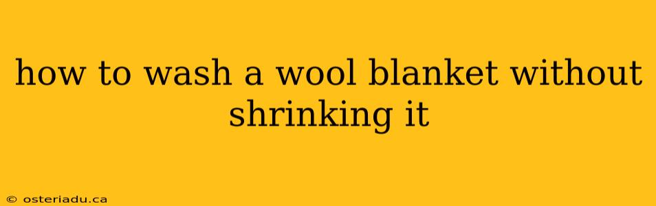 how to wash a wool blanket without shrinking it