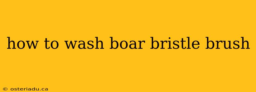 how to wash boar bristle brush