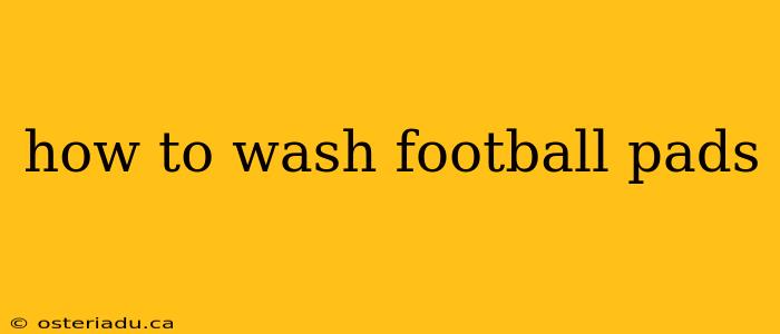 how to wash football pads