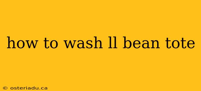 how to wash ll bean tote