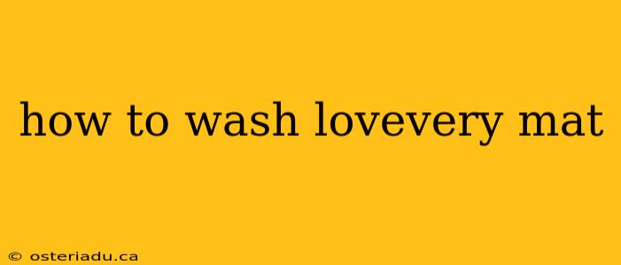 how to wash lovevery mat