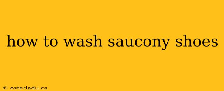 how to wash saucony shoes