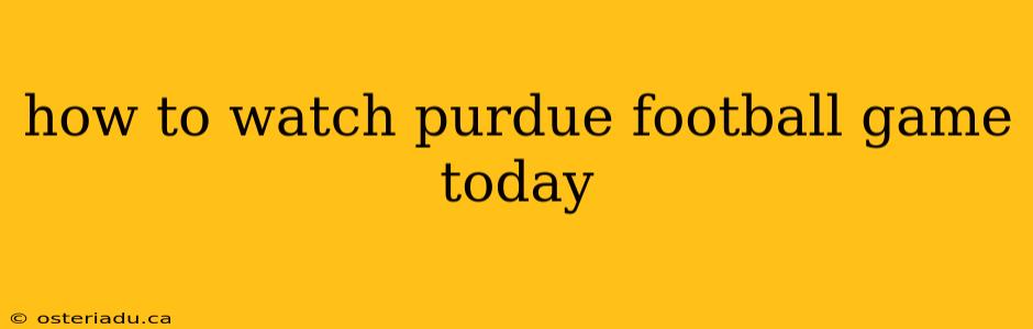 how to watch purdue football game today