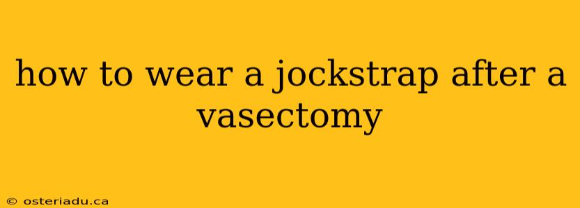 how to wear a jockstrap after a vasectomy