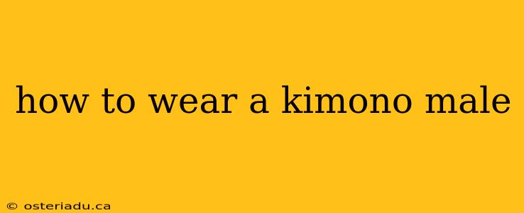 how to wear a kimono male