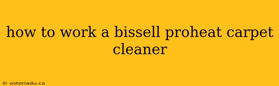 how to work a bissell proheat carpet cleaner